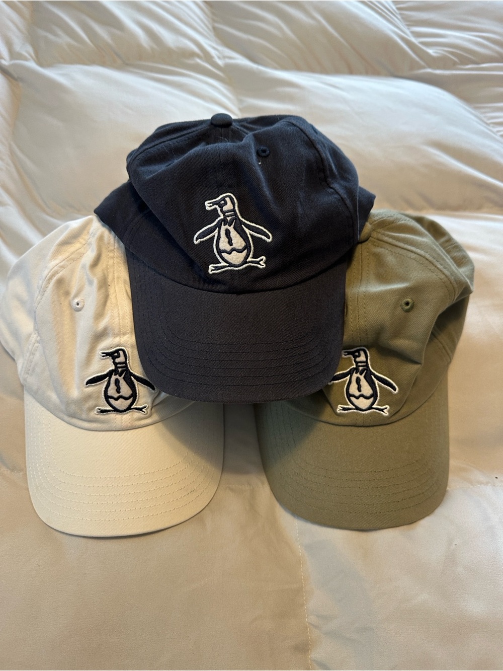 Mens Penguin Baseball Cap - Black, Khaki, Cream